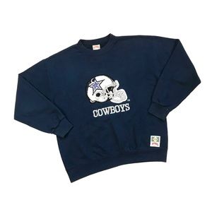 VINTAGE DALLAS COWBOYS SWEATSHIRT LARGE L MENS BLUE NUTMEG CREWNECK PULLOVER 90s
